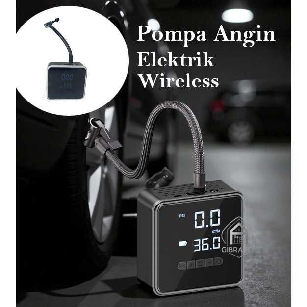 Gibrands KESHI Pompa Ban Elektrik Portable Air Compressor 150 PSI 6000mAh - PR-718 Pasti Ori