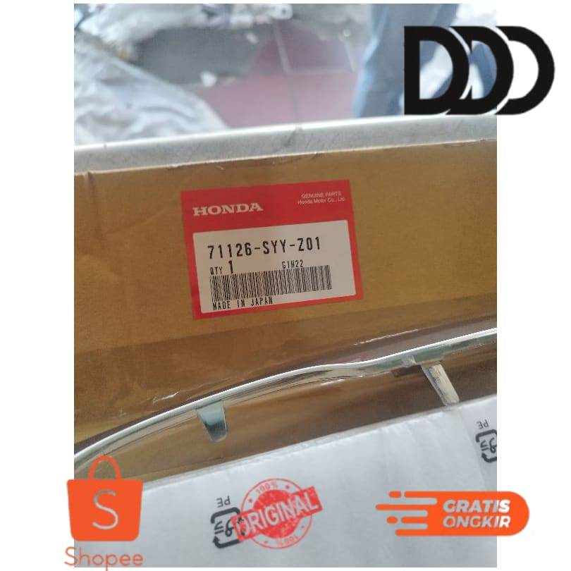71126 SYY List Lis Chrome Crom Grill Depan Tengah Bawah Panjang Honda Freed GB 2009 2010 2011 2012
