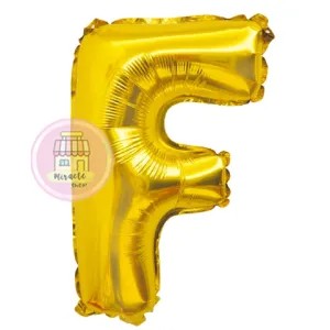 Balon Huruf Emas F