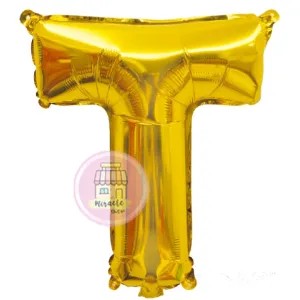 Balon Huruf Emas T