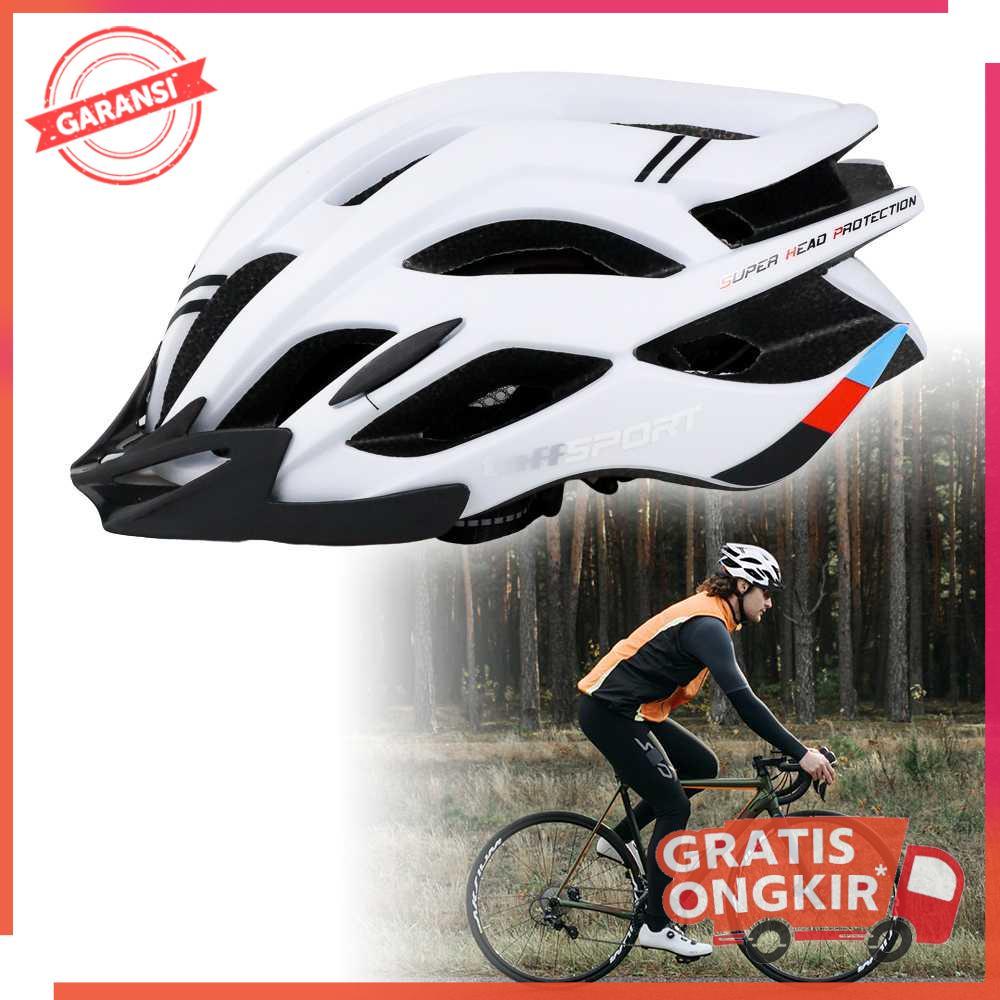 TaffSPORT Helm Sepeda Ultralight Breathable Bicycle Helmet 19 Air Vent  Putih