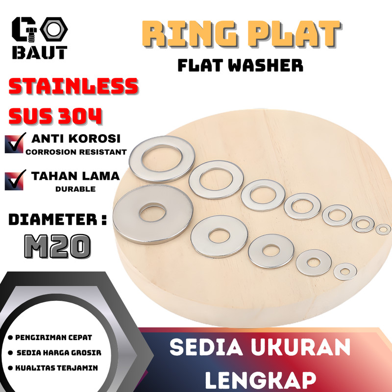 SUS 304 Ring Plat Stainless M20