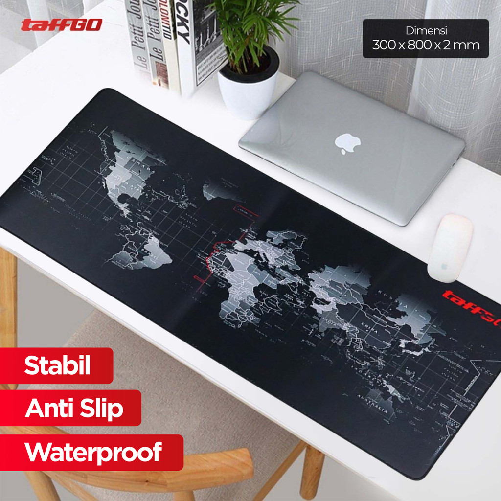 Mouse Pad Gaming Peta Dunia Terlaris Alas Meja Komputer Besar Anti Slip