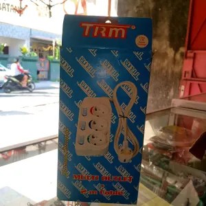Olor/ stop kontak + kabel 2 meter lubang 3 TRM (full saklar)