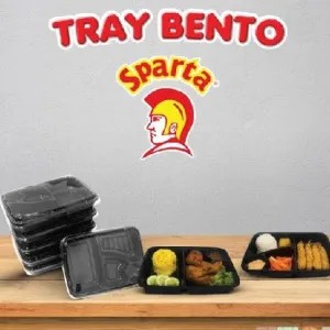 Mika Tray Bento 4 Sekat isi 50 pasang