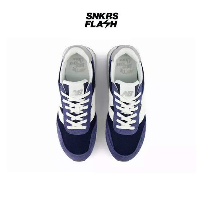 NEW BALANCE 370 Navy White Sepatu Sneakers Pria - U370AG - Size 42