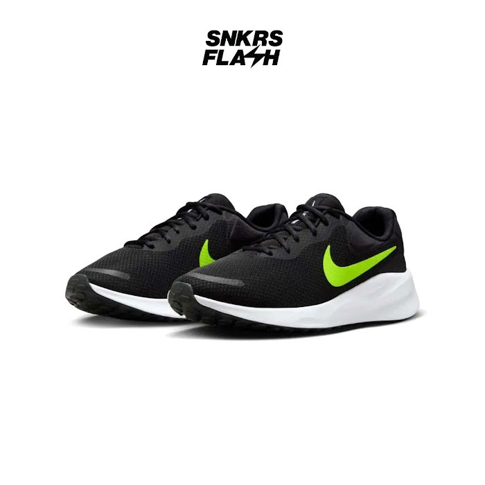 NIKE Revolution 7 Black Lime Sepatu Lari Pria - FB2207010 - Size 44.5