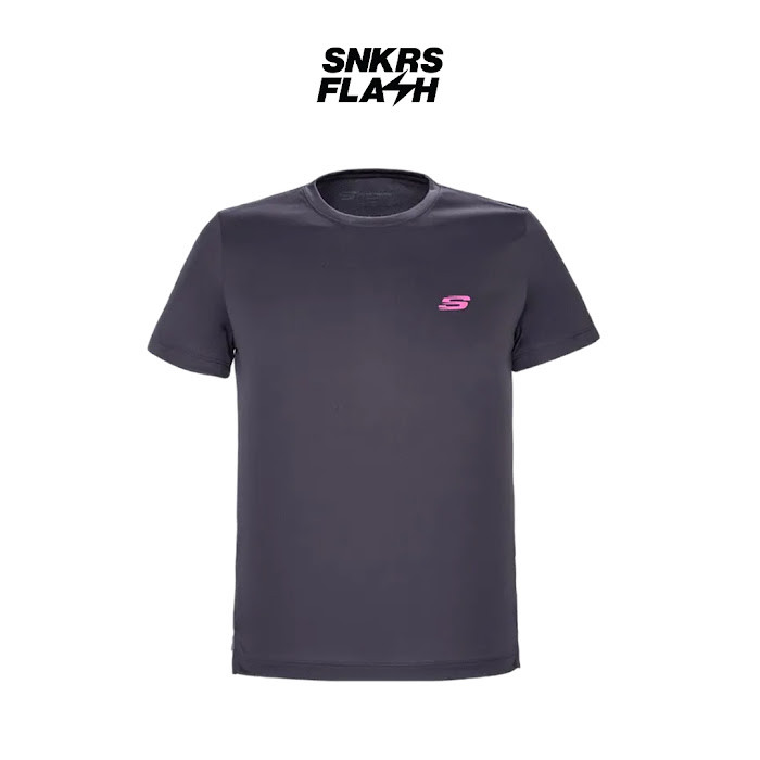 SKECHERS Women Running T Shirt Black Kaos Lengan Pendek Wanita - X5P11WT3D