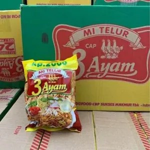 Mie Telur Cap 3 Ayam 1 Dus 1kg