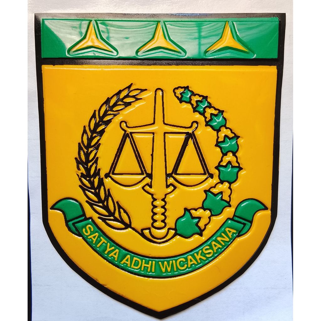 Sticker Embos LOGO Kejaksaan RI, Sticker LOGO Kejaksaan RI Embos