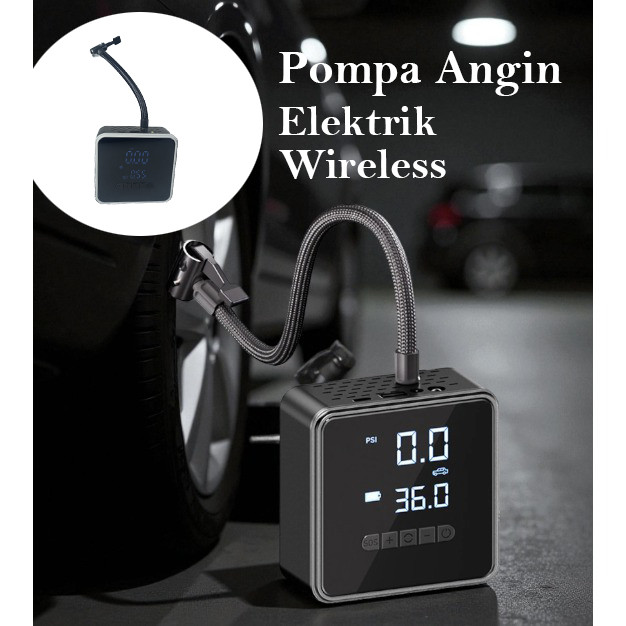 Pompa Ban Elektrik Portable Air Compressor 150 PSI 6000mAh - PR-718