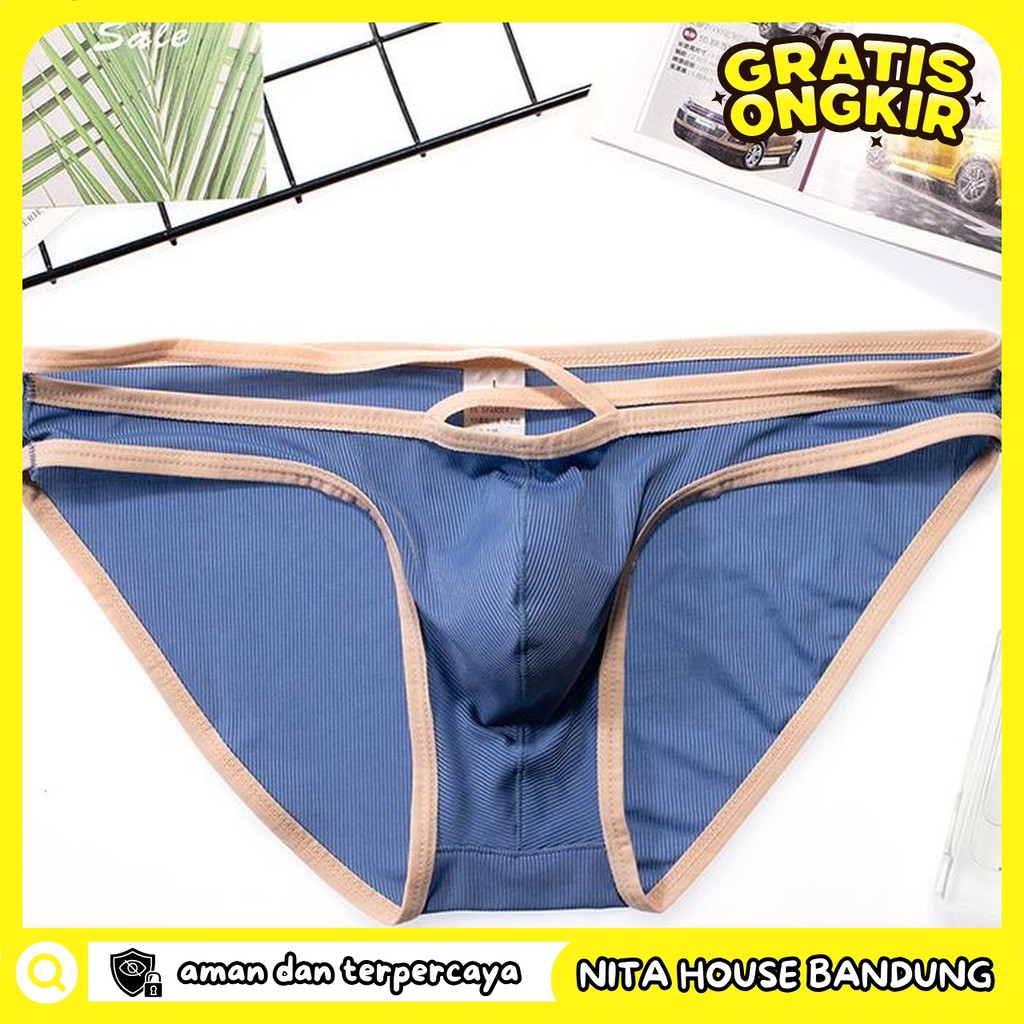 PRIA CELANA DALAM SEGITIGA PRIA TALI LINE STRAP PAKAIAN DALAM PRIA BRIEF PRIVASI AMAN