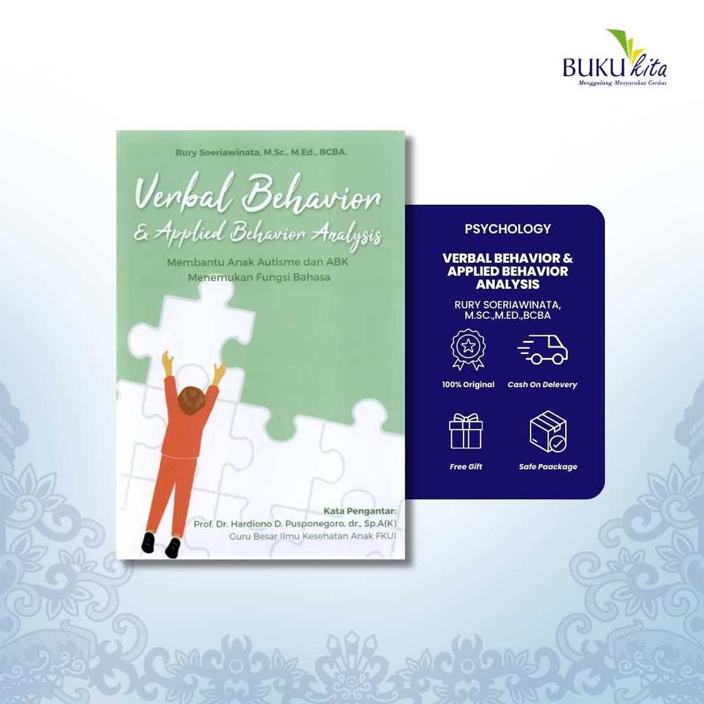 BukuKita Store | Psychology - Verbal Behavior & Applied Behavior Analysis by Rury Soeriawinata, M.Sc