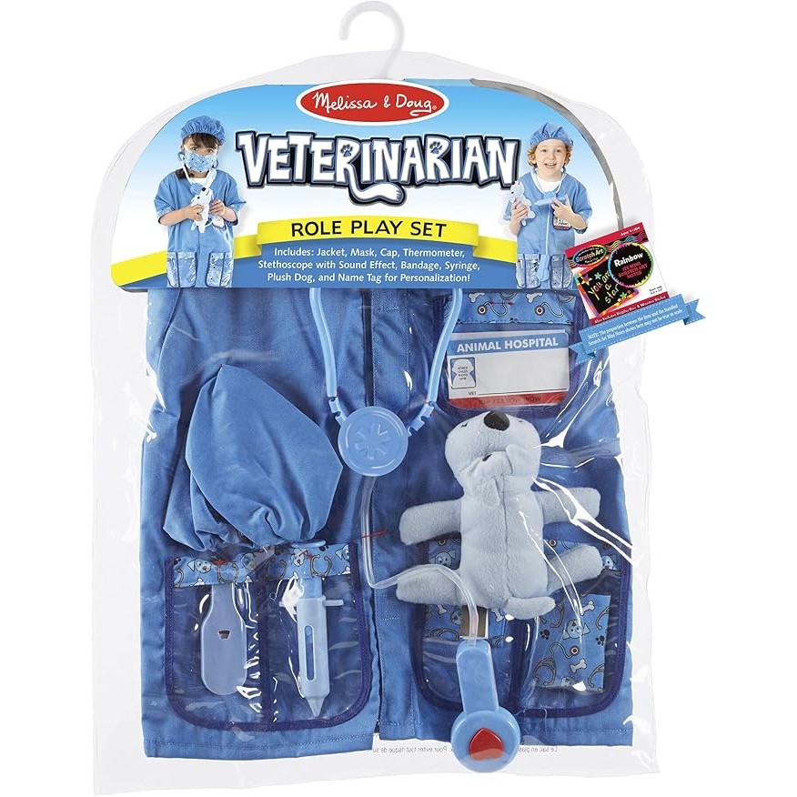 Melissa & Doug﻿ V e t e r i n a r i a n : Role Play Set Bundle with 1 Theme Compatible M&D