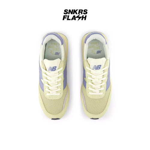 NEW BALANCE 370 White Grey Blue Sepatu Sneakers Pria  - U370VA - Size 39.5