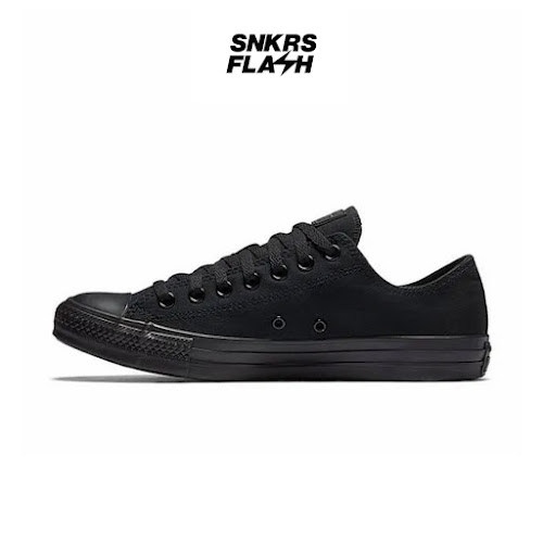 CONVERSE CT As Ox Canvas Triple Black Sepatu Sneakers Unisex  - M5039C - Size 38