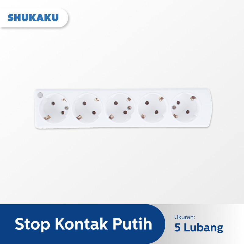 SHUKAKU STOP KONTAK ARDE   Putih 5 Lubang