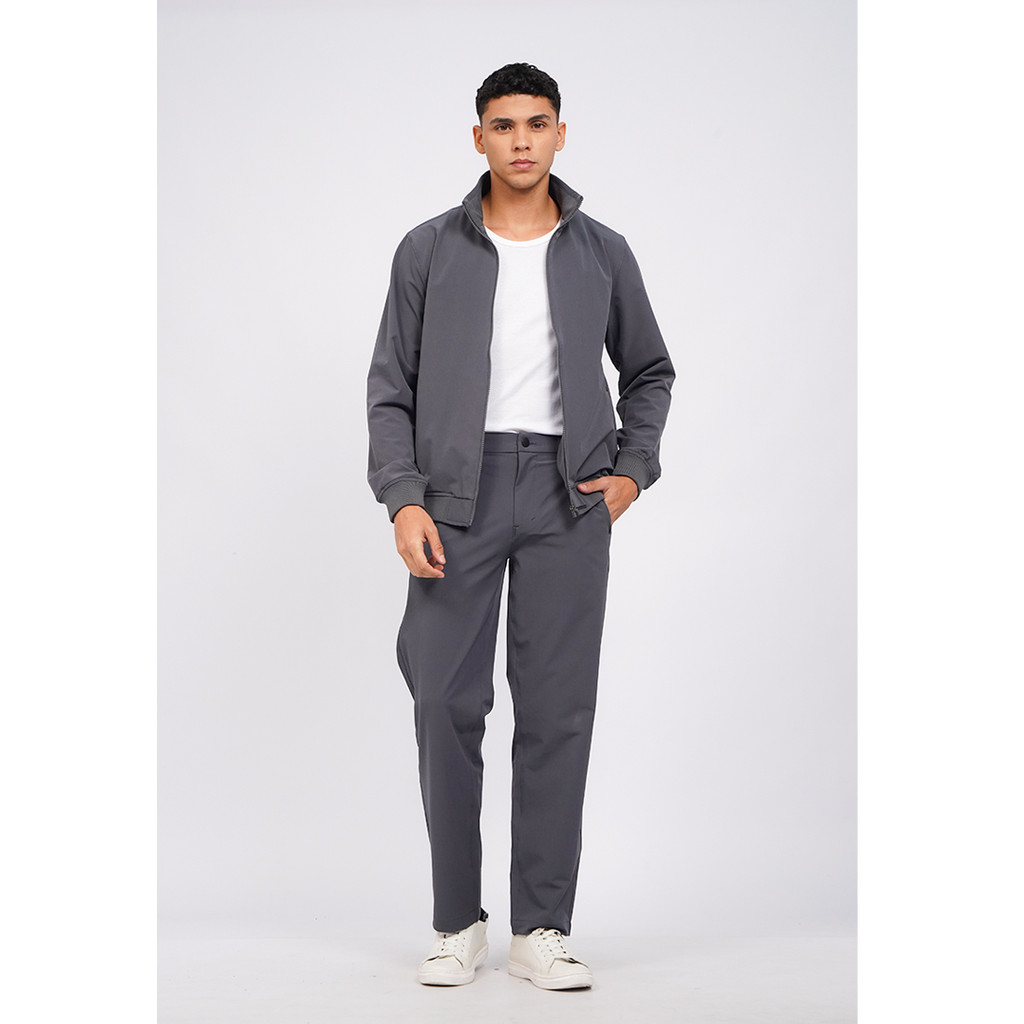 Executive Regular Fit 4-Way Stretch Pants Graphite Grey