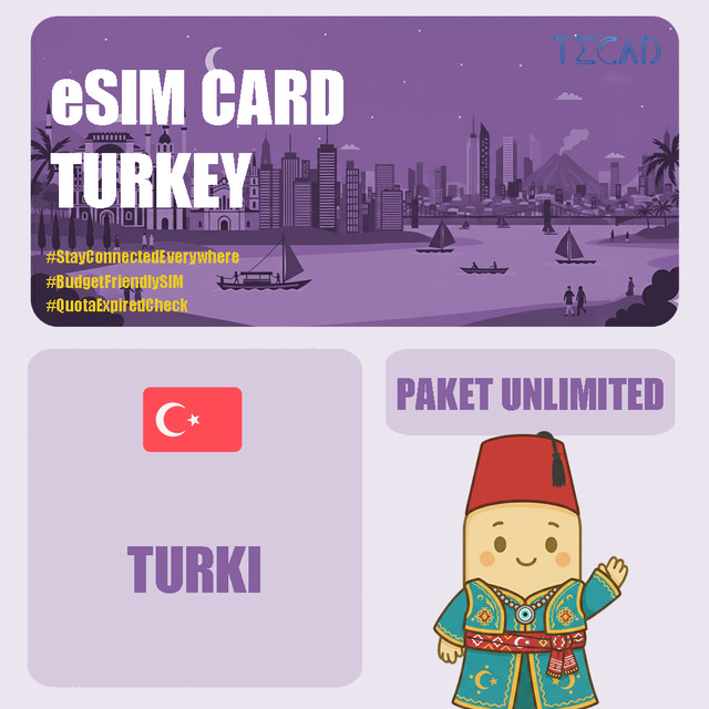 Tec eSIM Turkey Turki Internet Paket Unlimited UNLIMITED/Day - 3 Hari