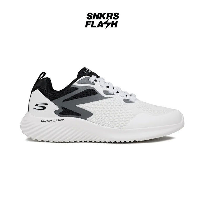 SKECHERS Sport Bounder White Black Sepatu Training Pria - 232376WBK - Size 43