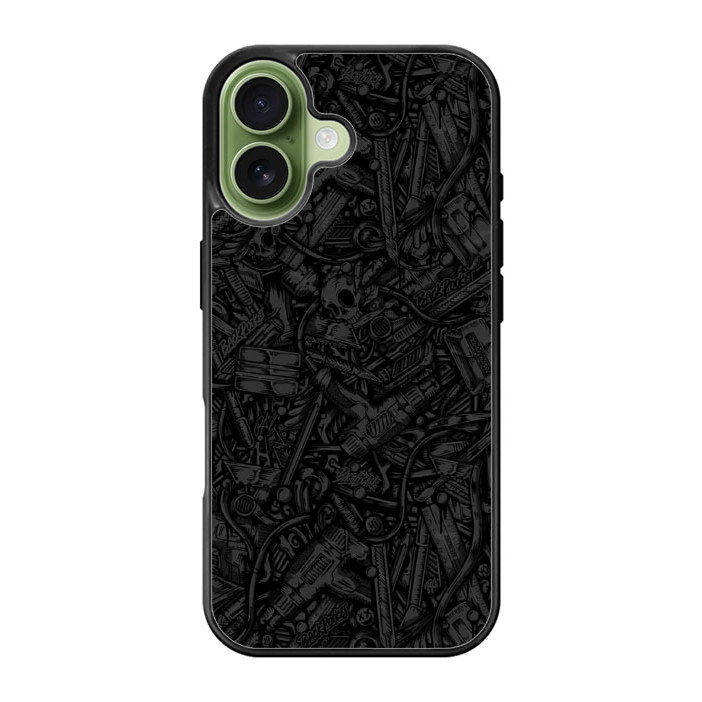 Case Casing Hybrid Custom iPhone 17 16 15 14 13 12 11 Pro Max Plus Mini Air SE Hidden Glow FX0092