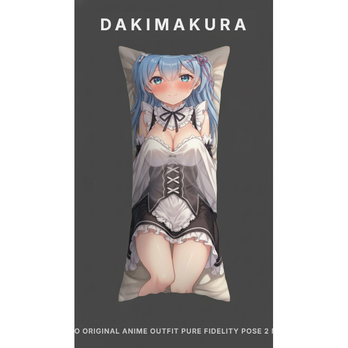 Sarung Bantal Dakimakura Rem ReZero Original Anime Outfit Pure Fidelity Pose 1 Teman Tidur