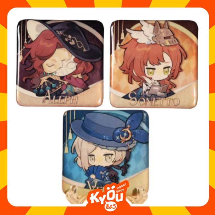 Aleph - Sonetto - Vertin Mask in the Box Square Badge - Reverse: 1999