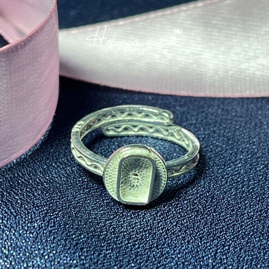 Hanania - Jewelry Cincin Silver / Perak, H091 Cincin Motif Huruf O, Filigree, Cincin bisa dipakai pr