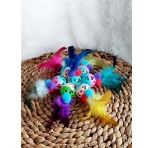 mainan pom plastik bulu