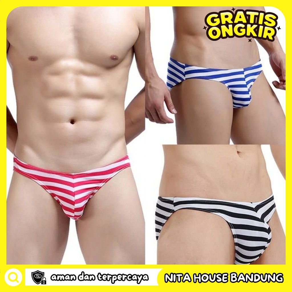 DALAM PRIA BRIEF STRIPE C010 PAKAIAN DALAM PRIA CELANA PRIVASI AMAN