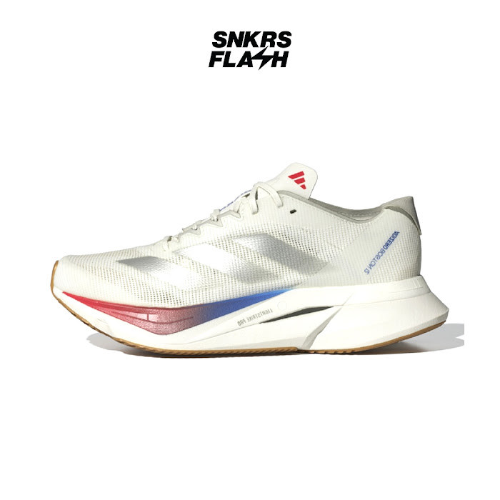 ADIDAS Adizero Boston 12 White Silver Sepatu Lari Wanita - JI4480 - Size 40