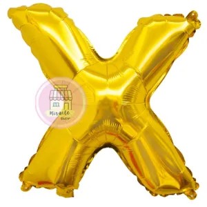 Balon Huruf Emas X