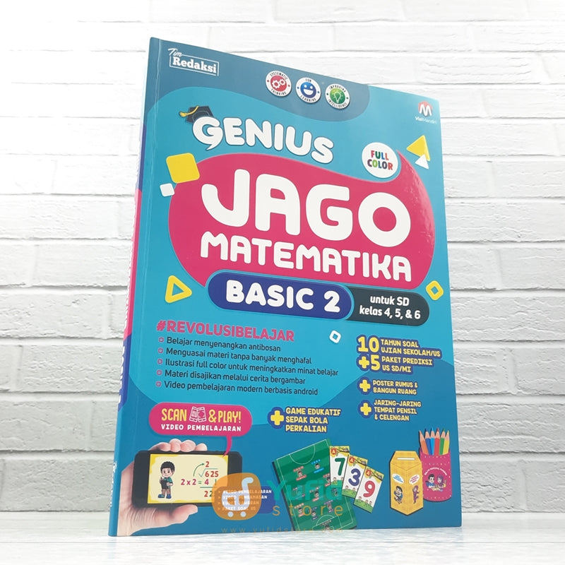 BUKU GENIUS JAGO MATEMATIKA BASIC 2 UNTUK SD KELAS 4-6 (VISI MANDIRI)