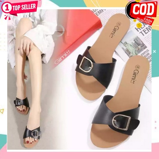Sandal Flat Wanita Original Termurah Srandal Import Sndal Teplek Cewek Sendal Pesta Tipis Model Keki