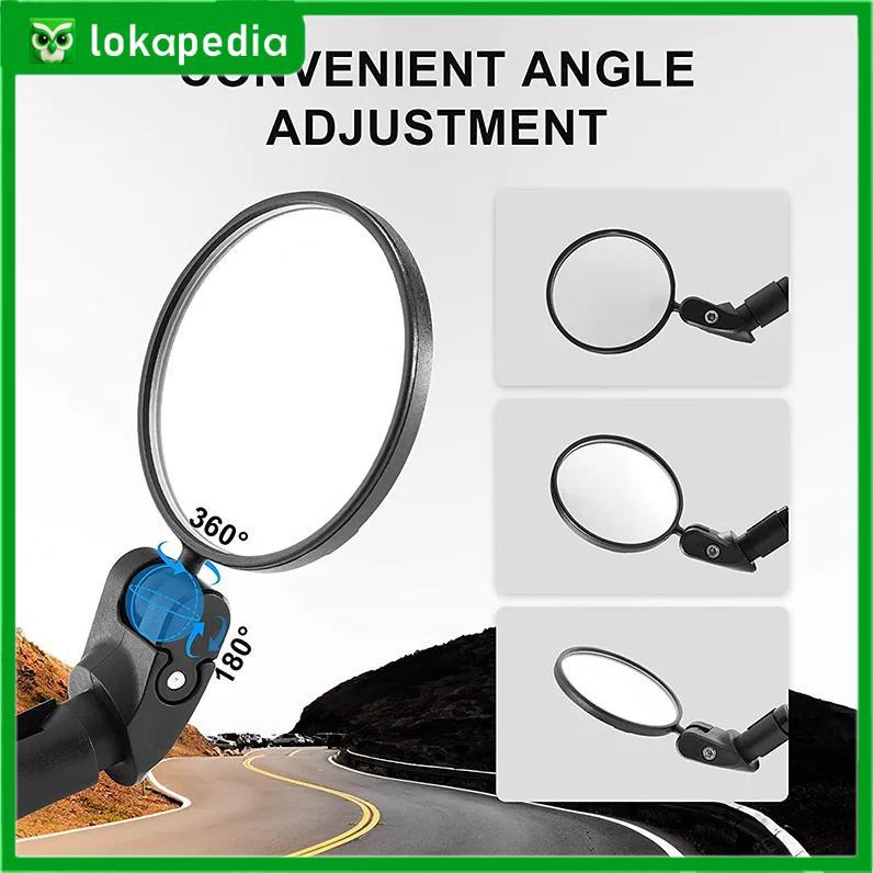 Lokapedia Kaca Spion Sepeda Bike Rearview Mirror Foldable Convex 1 Pair - YT05