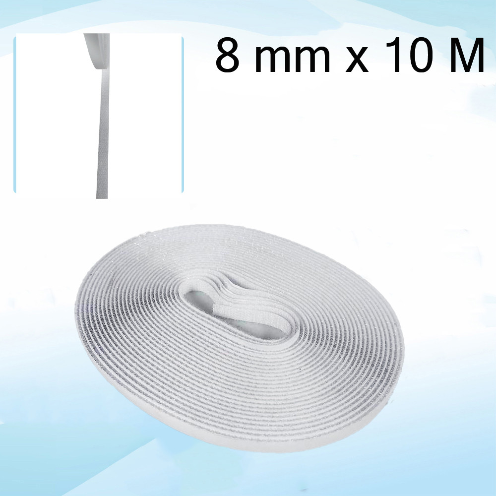 Duplaisir Pita Perekat Pengikat Hook and Loop Strip Tape 8mm