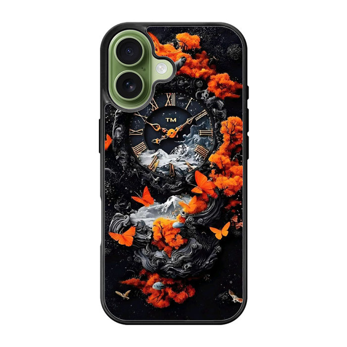 Case Casing Hybrid Custom iPhone 17 16 15 14 13 12 11 Pro Max Plus Mini Air SE Digital Bloom FX0010