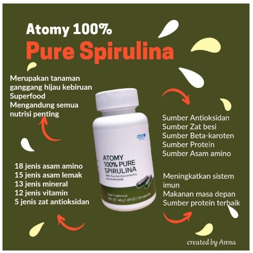 Atomy 100 % Pure Spirulina | Membantu memperkuat imunitas tubuh