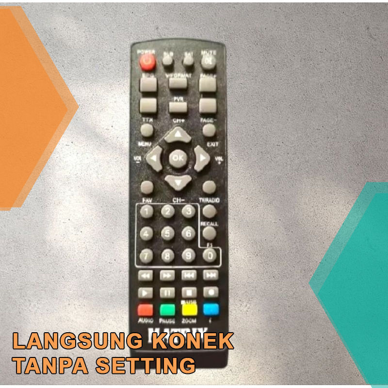 Remot set top box matrix Garuda biru/Remot matrix Garuda biru TANPA SETTING FREE BUBBLE dijamin kone