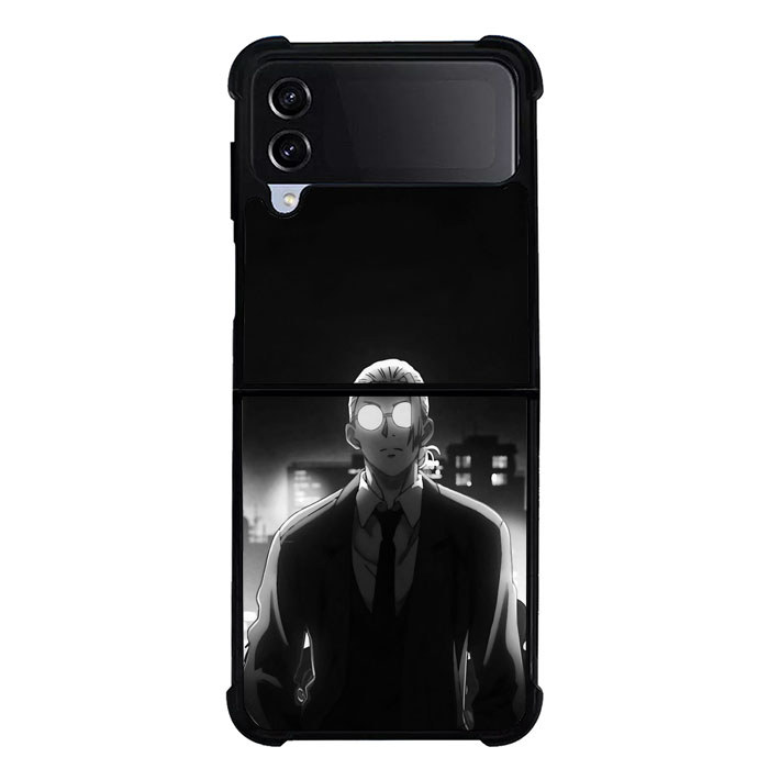 Case Casing Hybrid Samsung Galaxy Z Flip 7 6 5 4 3 Noir Anime Suit