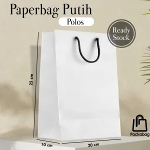Paper Bag Putih Polos / Goodie Bag / Paper Bag Kado
