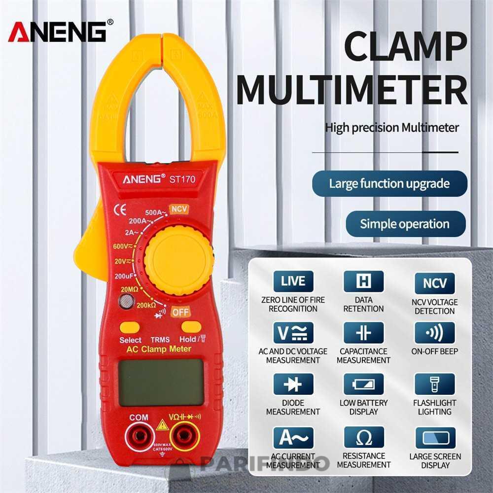 ANENG Digital Multimeter Tang Ampere Voltage NCV Tester Clamp - ST170