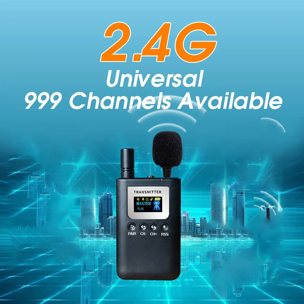 Audio Tour Guide Wireless Transmitter 2.4G 999 Channel Mic - 7510T