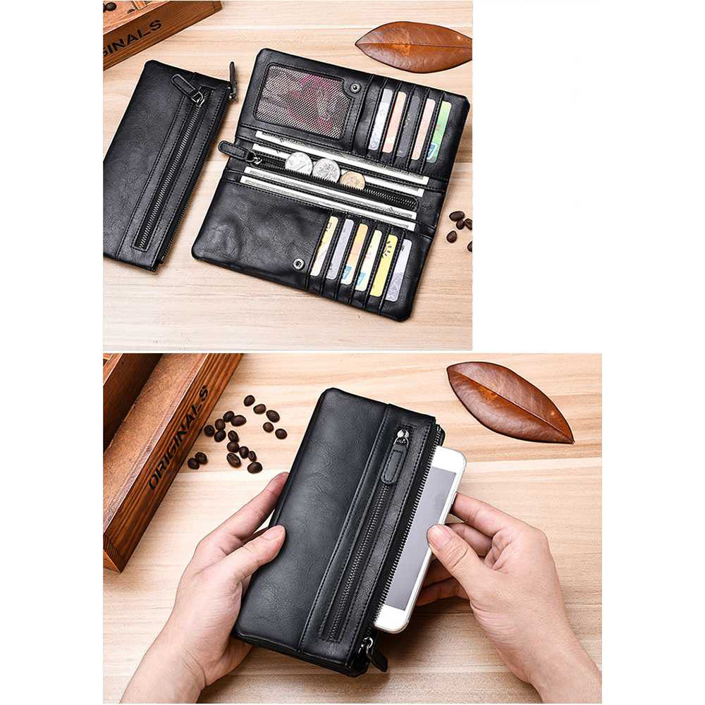 SeaBlingz - DEABOLAR Dompet Pria Bahan Kulit Sintetis Separated Use Wallet - JC222 (Wallets Bifold &