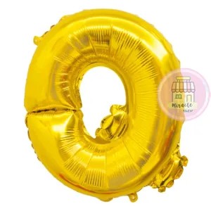 Balon Huruf Emas Q