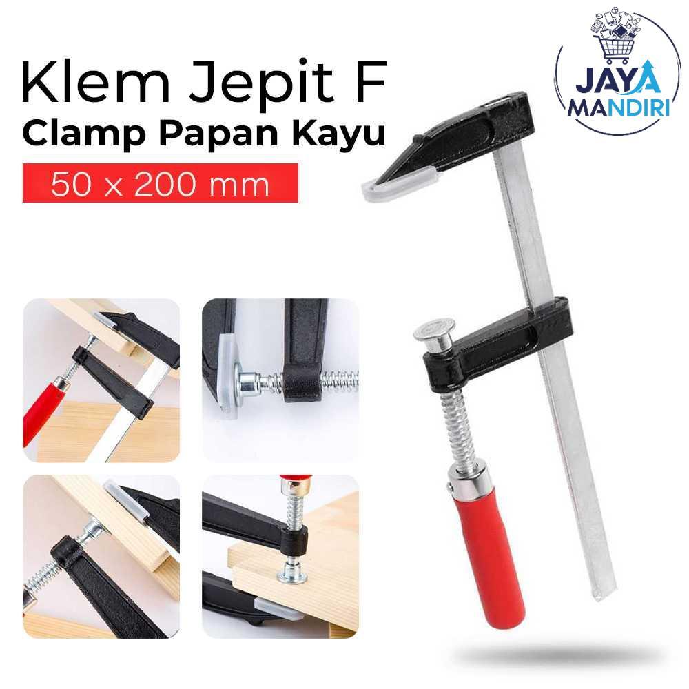 Klem F Clamp Jepit Papan Kayu Kaca Heavy Duty Woodworking Penjepit - DEC04 Murah Kualitas Terbaik