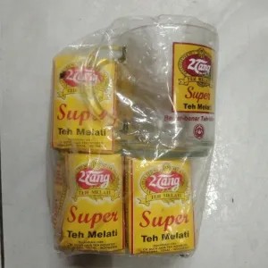 TEH TUBRUK MELATI 2TANG ISI 3 BONUS GELAS