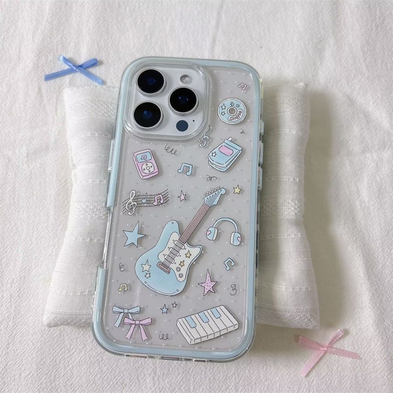 Kartun Alat Musik Case Hp Samsung S24 Fe S25 Fe Plus S20 M14 S21 M55 5G M15 S22 Note 20 M54 S23 Ultr