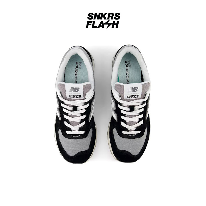 NEW BALANCE 574 Black White Sepatu Sneakers Unisex - U574PBB - Size 44.5