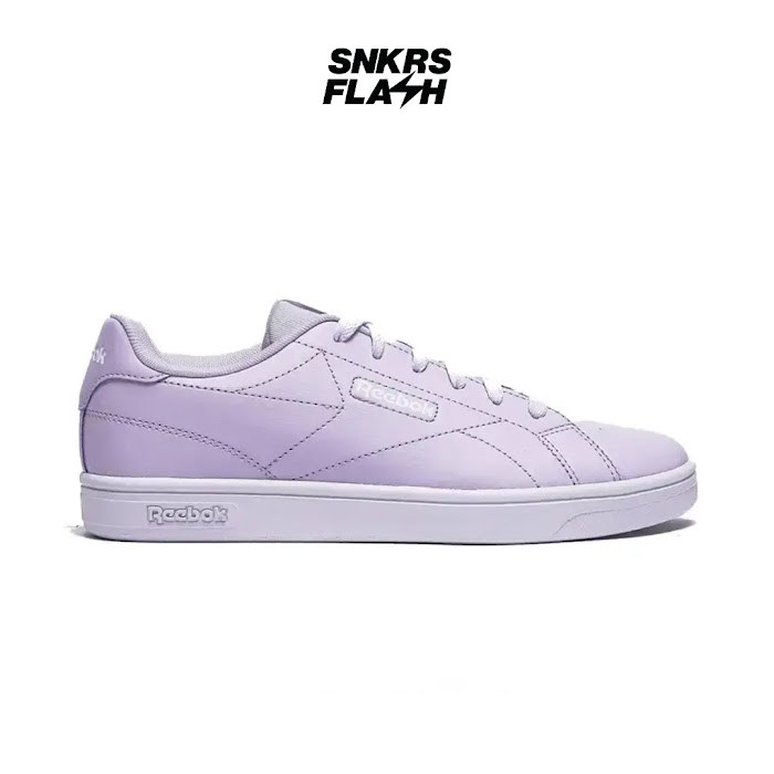 REEBOK Court Clean Purple White Sepatu Sneakers Wanita